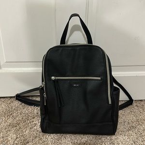 Relic by Fossil black faux leather backpack purse